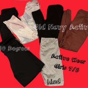 Old Navy, hind, & 90 Degrees by Reflex Girls Activewear Medium 8 workout dance